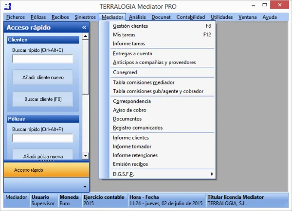 Mediator programa gestión seguros